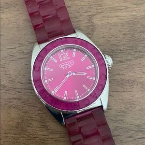 Coach Pink Rubber Watch